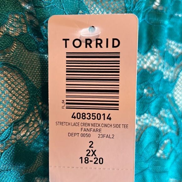 NWT Torrid Stretchy Lace Top - Picture 8 of 9